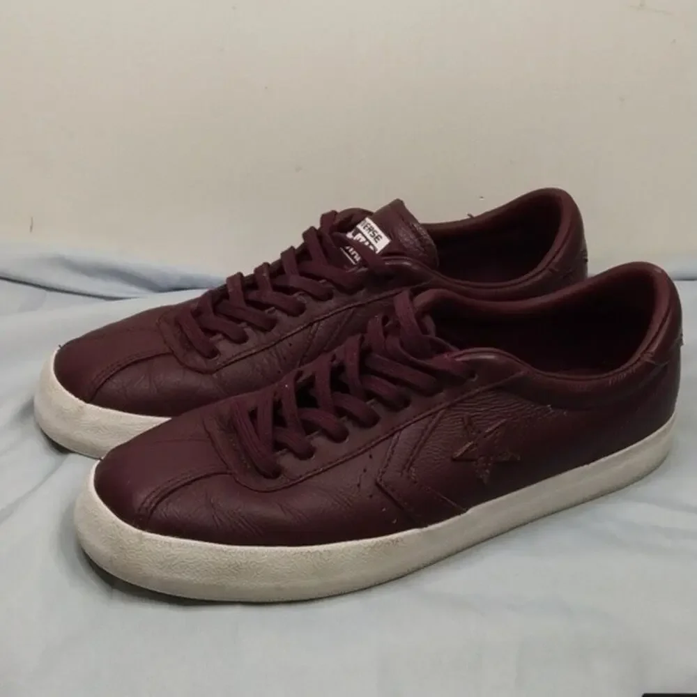 Converse Breakpoint Dark Sangria Leather Sneakers Size Mens 7.5 Womens 9